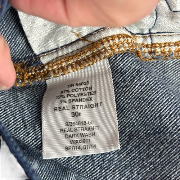 EUC GAP 1969 Women's Dark Indigo Real Straight Leg Jeans 30R - Picture 12 of 13